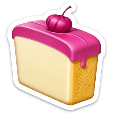 Un primer plano fotorrealista de una barra de mantequilla corporal sólida con un grabado botánico sutil. El color de la barra es rosa suave. Colores: rosa, crema y magenta. Iluminación de estudio. Estilo: producto sólido, limpio. sticker