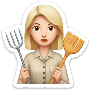 Feminist with a pitchfork sticker