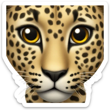 An leopard heart sticker