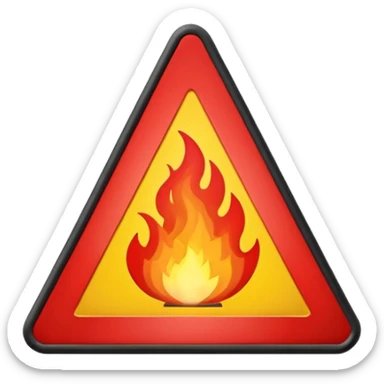 fire hazard sign sticker