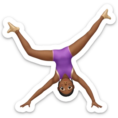 black girl doing a gymnastics backflip roll sticker