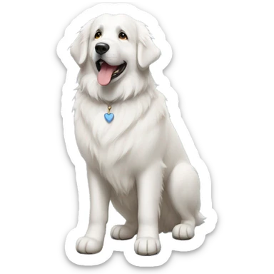 female Great Pyrenees  sticker