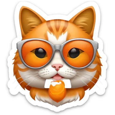 Cat with sunglasses/ sticker