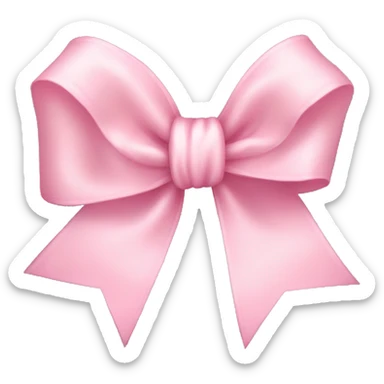 light pink ribbon bow sticker