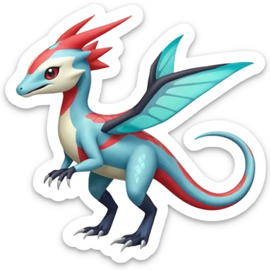 Meloetta-Inteleon-Heliolisk-Helioptile-Salamence-Salandit-Latias-Fakémon-creature-hybrid sticker