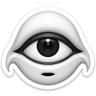 Ojos X boca ondulada y con lengua afuera como el logo de nirvana sticker