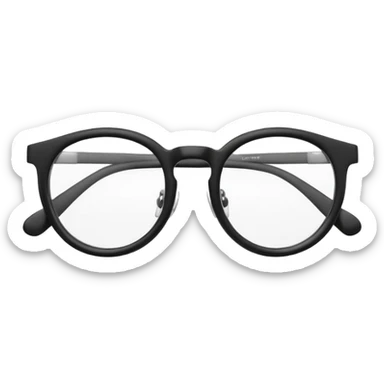 Create a high-quality 3D render that transforms the emojis 👓  into 3D objects.
 sticker