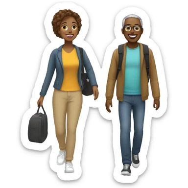 Uber Walker is a service where users can book a local companion to show them around a city or neighborhood on foot. This service would provide an informative and engaging walking experience, personalized to the user's interests. sticker