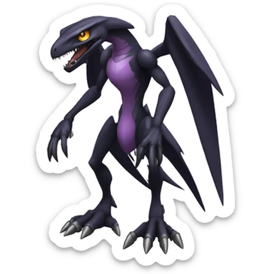  Cool Edgy Black Digimon-Fakemon-Raptor-Genesect-Reptile full body sticker