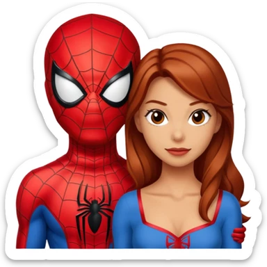 Spiderman and mary jane sticker