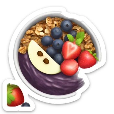 Açaí bowl with fruit and granola  sticker