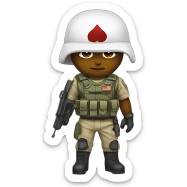 Mylitary whit blood sticker