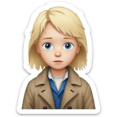 You are a poor child in a small German town, waking each day to the cold streets and the echo of factory whistles that never seem to stop. sticker