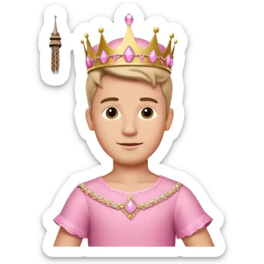Parisian man in a princess dress on the Eiffel tower sticker
