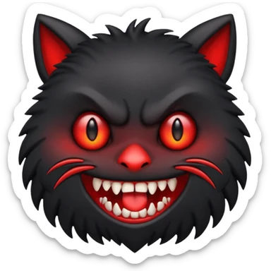 Can you create a cute / chibi emoji and some ravenous or evil cute emojis for ravenous fiend in shadow slave? Here is an image of the fiend for a baseline: https://shadowslave.fandom.com/wiki/Ravenous_Fiend?file=LittleScavybyjust_a_koifish.jpg focus on what the existing art looks like as a baseline sticker