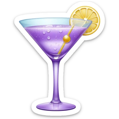 Cocktail light purple with high glass sticker