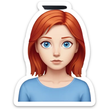 Mom with blue eyes and red hair watching netflix on tv sticker