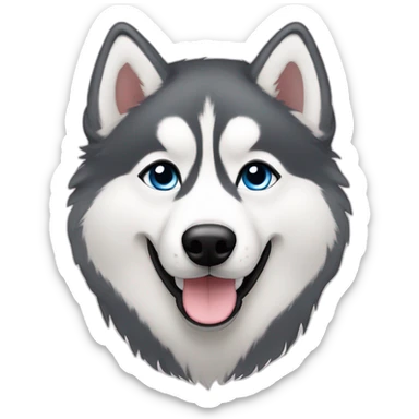 Cute little Siberian Husky sticker