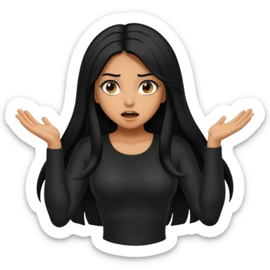 pretty long hair girl middle parted, amazed, good clothes, tanned, baddie, RELLY PREETY, BADDIE, DRESSED AS A BADDIE, REALLY LONG, MIDLE PARTEDLIGHT BROWN HAIR sticker