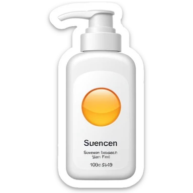 Sunscreen bottle that looks professional and nice and good sticker