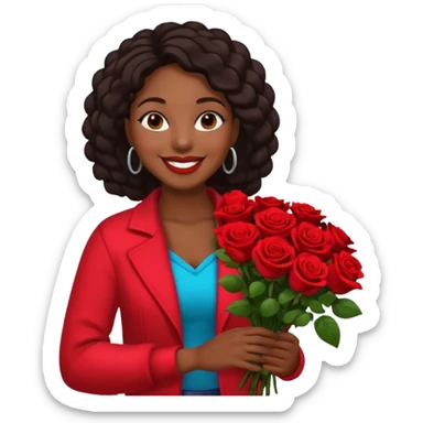 Street Flower Seller black woman  sticker