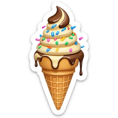 Ice Cream Cone melting sticker