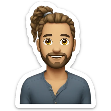 designer with man bun sticker