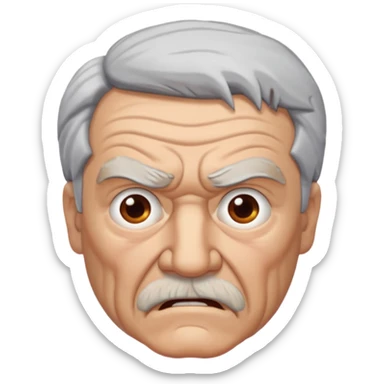 angry grandpa sticker