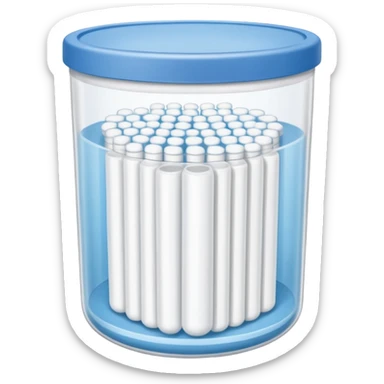 Fully packed container with Cotton swabs sticker