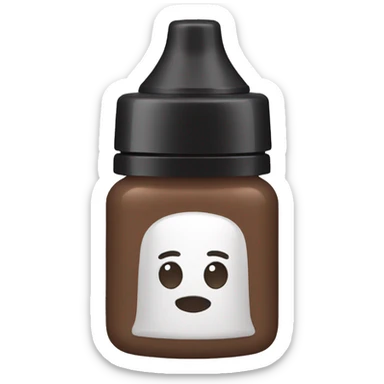 hair mousse in a faceless bottle sticker