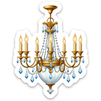 light bulb on a chandelier sticker