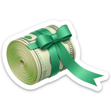roll of banknotes sticker