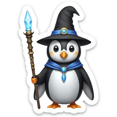 Penguin Wizard sticker