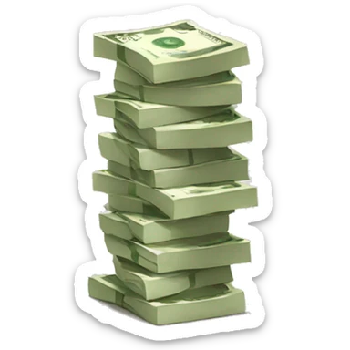 Money stack euro sticker
