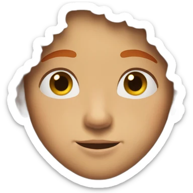 A boy with red hair with brown and freckles on his face and nose. sticker