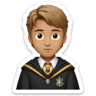 Luke Youngblood is Lee Jordan in harry potter, wear hogwarts uniform sticker