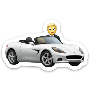 Barrister driving a sports car sticker