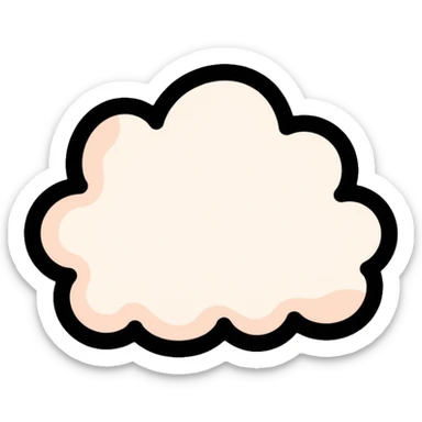 fluffy cloud sticker