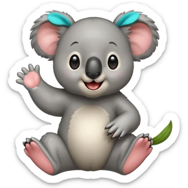 Cute koala bear that’s excited  sticker