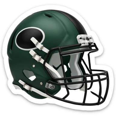 College football player helmet in dark green color ( black player ) sticker