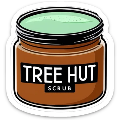 tree hut body scrub sticker