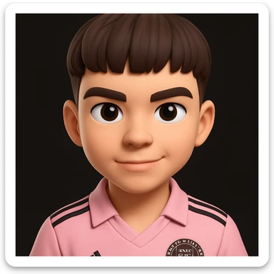 this image in 3d-emoji style with a confident expression and a slimmer face sticker