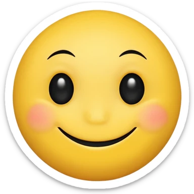 Smiley face with two really small dots as eyes  sticker