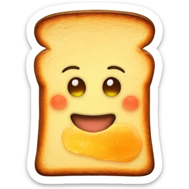Toast with marmalade sticker