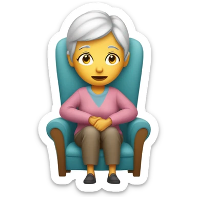 Grandma having backpain sticker