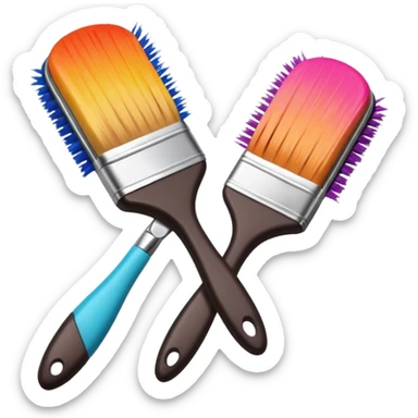 hair dye brush sticker