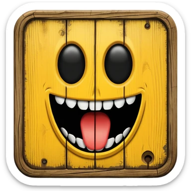 A warning sign that says “I bite” on it sticker