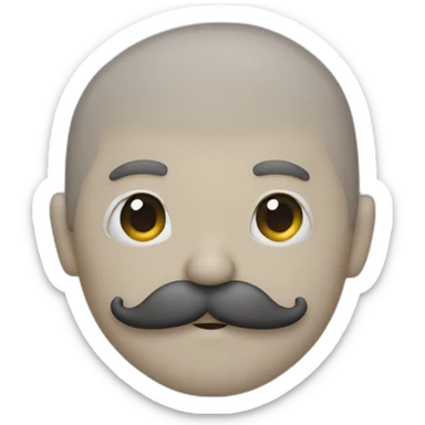 Squared mustache man sticker