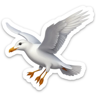 seagull flying sticker