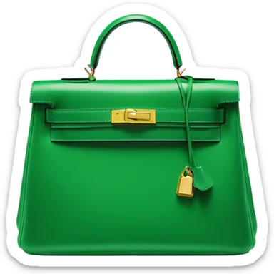 Hermes Kelly green sticker